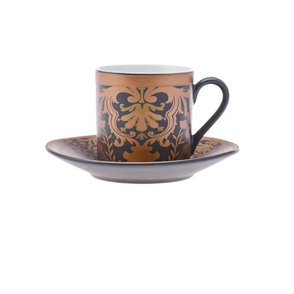 TURKISH PORCELAIN ESPRESSO CUP SET OF 6 KARACA /CHARLES - Picture 2 of 11